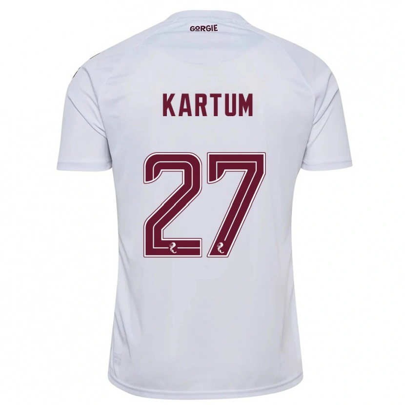 Danxen Homme Maillot Sander Kartum #27 Blanc Bordeaux Tenues Extérieur 2025/26 T-Shirt