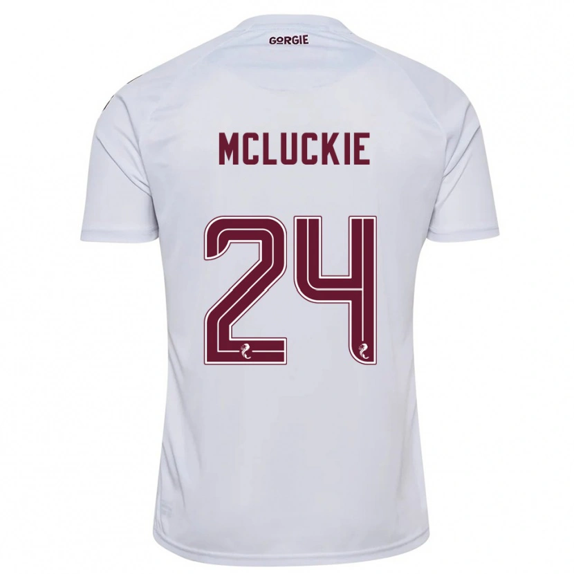 Danxen Homme Maillot Bobby Mcluckie #24 Blanc Bordeaux Tenues Extérieur 2025/26 T-Shirt