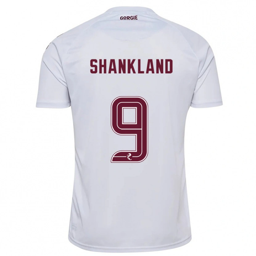 Danxen Homme Maillot Lawrence Shankland #9 Blanc Bordeaux Tenues Extérieur 2025/26 T-Shirt