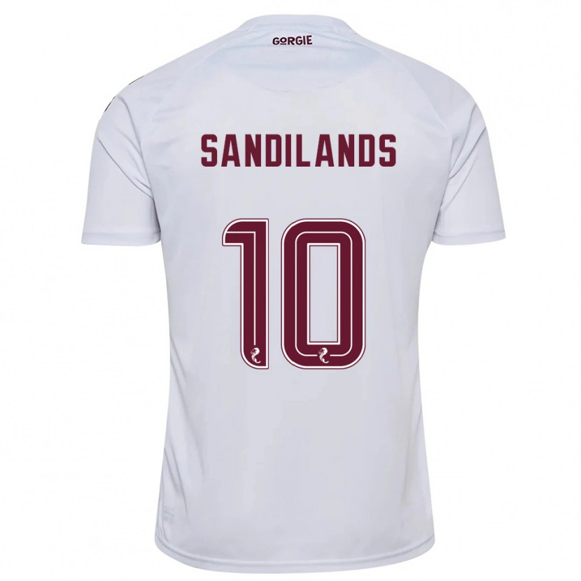Danxen Homme Maillot Callum Sandilands #10 Blanc Bordeaux Tenues Extérieur 2025/26 T-Shirt