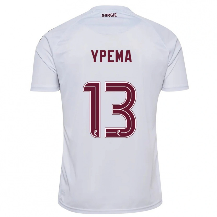 Danxen Homme Maillot Danique Ypema #13 Blanc Bordeaux Tenues Extérieur 2025/26 T-Shirt