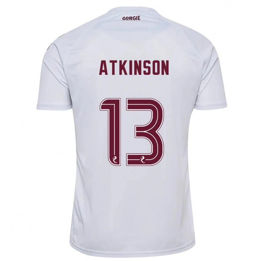 Danxen Homme Maillot Nathaniel Atkinson #13 Blanc Bordeaux Tenues Extérieur 2025/26 T-Shirt