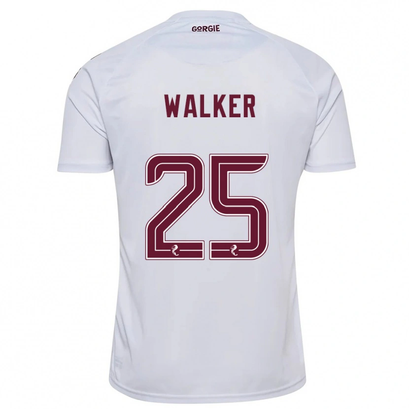 Danxen Homme Maillot Liam Walker #25 Blanc Bordeaux Tenues Extérieur 2025/26 T-Shirt