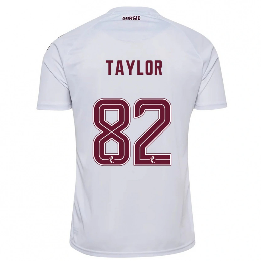 Danxen Homme Maillot Gerald Taylor #82 Blanc Bordeaux Tenues Extérieur 2025/26 T-Shirt