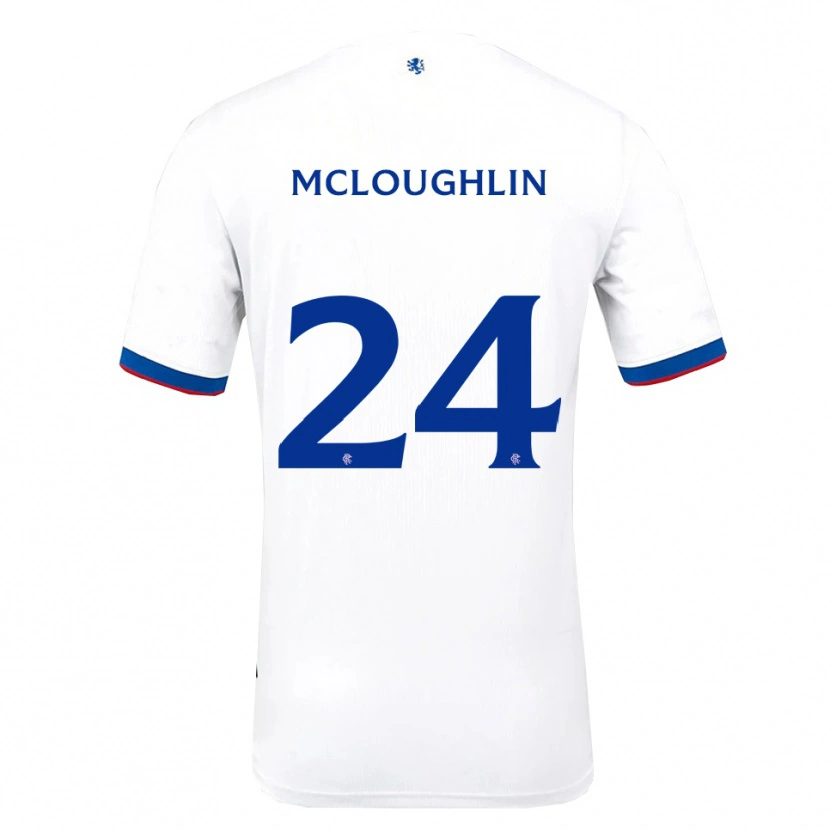 Danxen Homme Maillot Olivia Mcloughlin #24 Blanc Rouge Bleu Tenues Extérieur 2025/26 T-Shirt