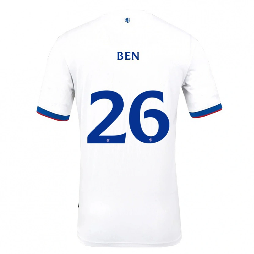 Danxen Homme Maillot Ben Davies #26 Blanc Rouge Bleu Tenues Extérieur 2025/26 T-Shirt