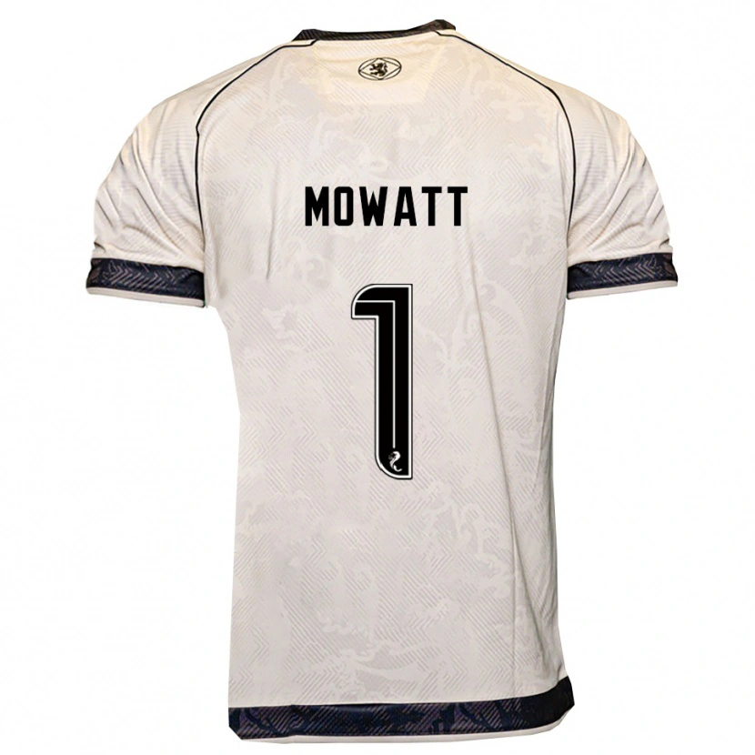 Danxen Homme Maillot Beth Mowatt #1 Blanc Noir Tenues Extérieur 2025/26 T-Shirt