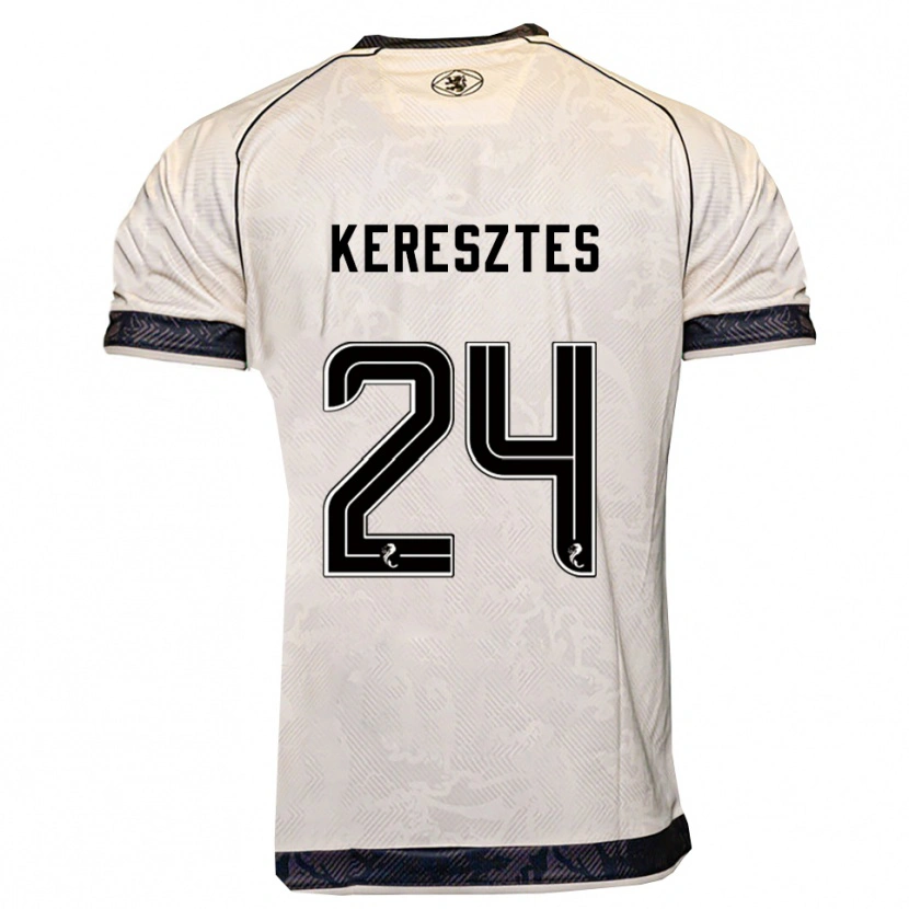 Danxen Homme Maillot Krisztián Keresztes #24 Blanc Noir Tenues Extérieur 2025/26 T-Shirt