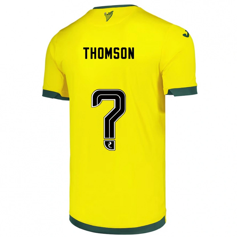 Danxen Homme Maillot Jackson Thomson #0 Jaune Vert Tenues Extérieur 2025/26 T-Shirt