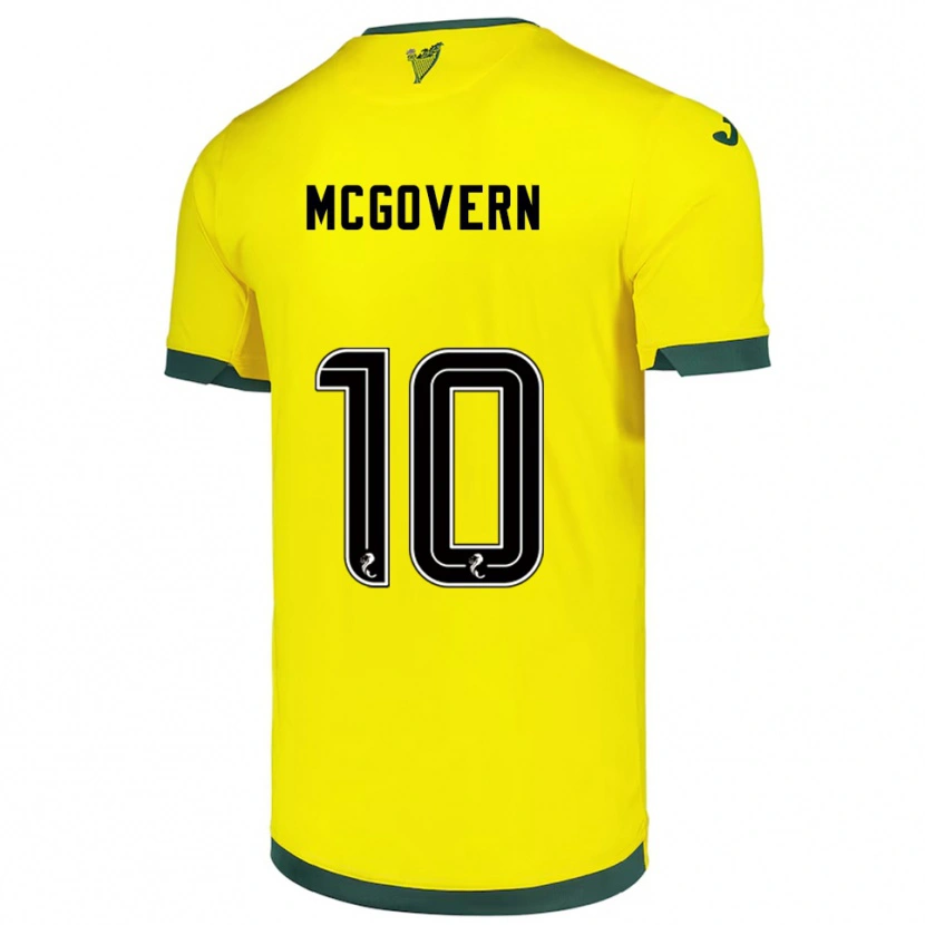 Danxen Homme Maillot Kathleen Mcgovern #10 Jaune Vert Tenues Extérieur 2025/26 T-Shirt