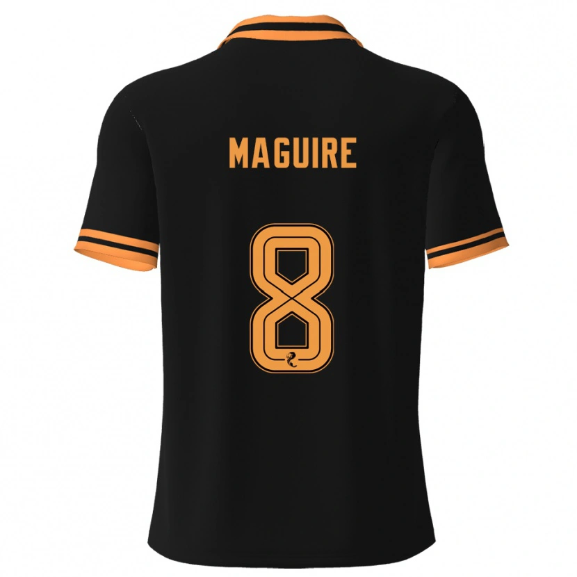 Danxen Homme Maillot Ciaran Maguire #8 Noir Jaune Tenues Extérieur 2025/26 T-Shirt