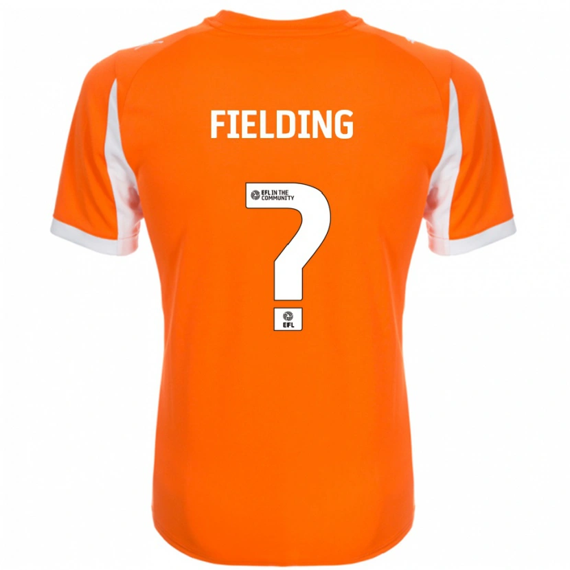Danxen Femme Maillot Leah Fielding #0 Orange Blanc Tenues Domicile 2025/26 T-Shirt