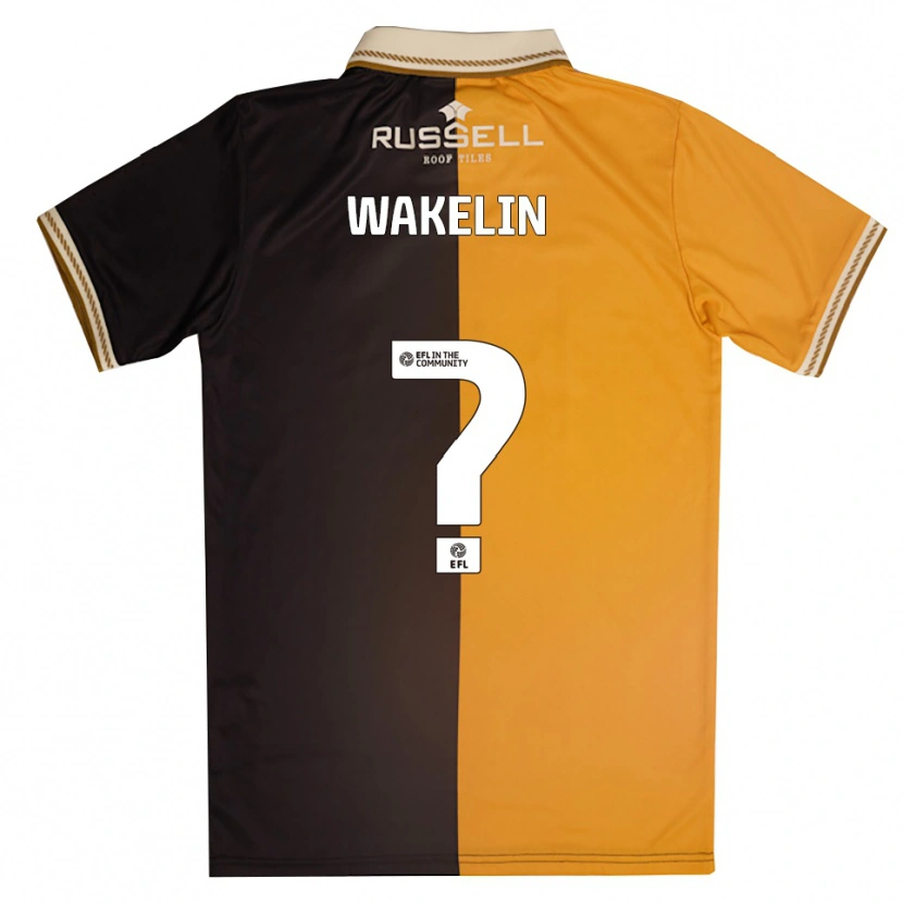 Danxen Femme Maillot Ronny Wakelin #0 Jaune Noir Tenues Domicile 2025/26 T-Shirt