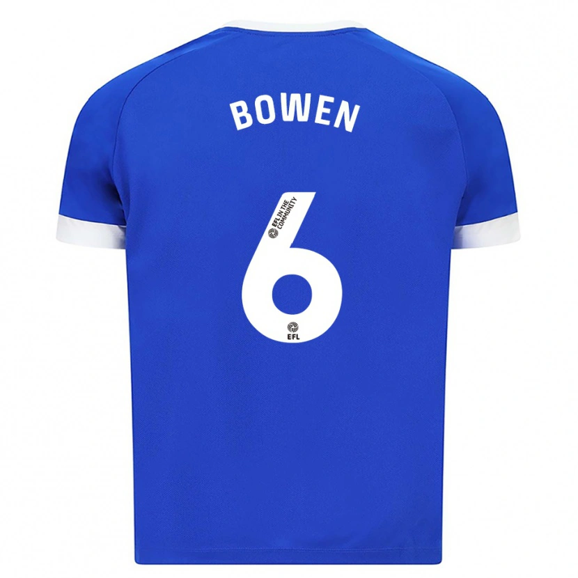 Danxen Femme Maillot Megan Bowen #6 Bleu Blanc Tenues Domicile 2025/26 T-Shirt