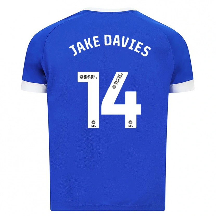 Danxen Femme Maillot Jake Davies #14 Bleu Blanc Tenues Domicile 2025/26 T-Shirt