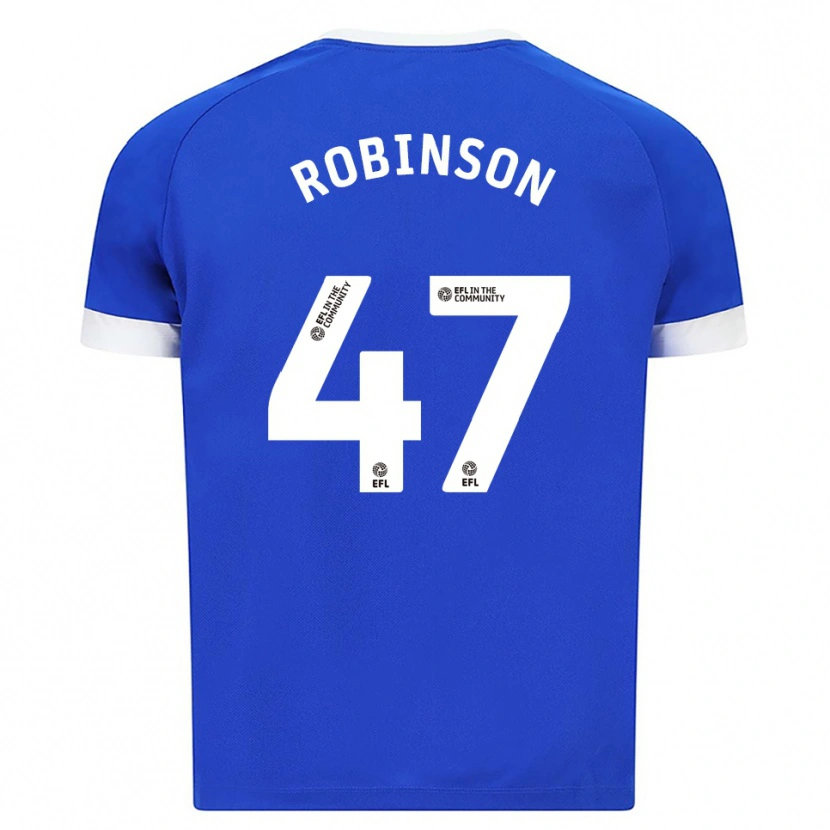 Danxen Femme Maillot Callum Robinson #47 Bleu Blanc Tenues Domicile 2025/26 T-Shirt