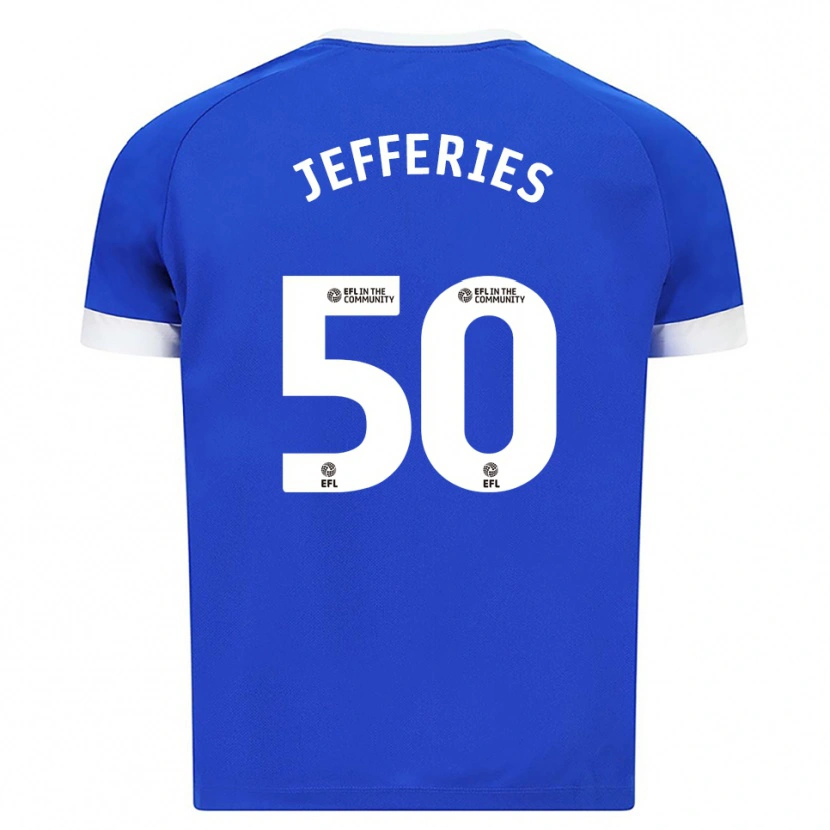 Danxen Femme Maillot Isaac Jefferies #50 Bleu Blanc Tenues Domicile 2025/26 T-Shirt
