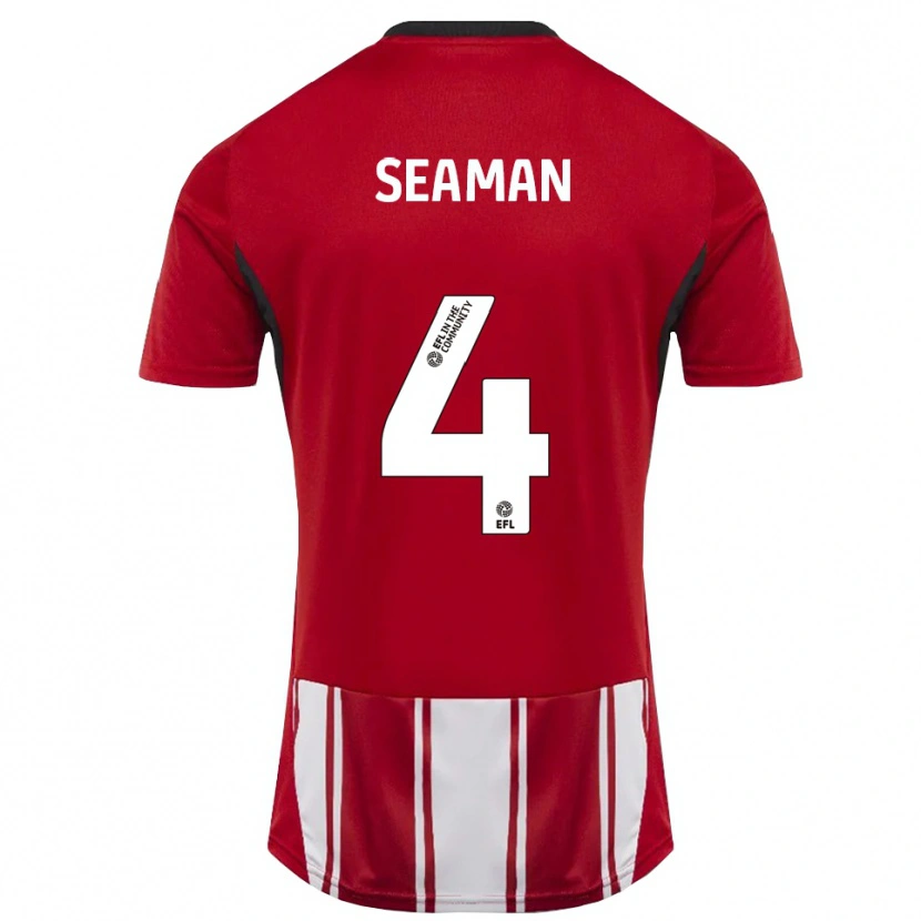 Danxen Femme Maillot Jaydee Seaman #4 Rouge Blanc Noir Tenues Domicile 2025/26 T-Shirt
