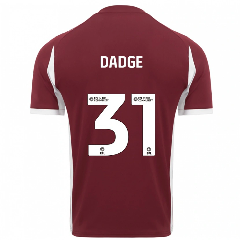 Danxen Femme Maillot James Dadge #31 Bordeaux Blanc Tenues Domicile 2025/26 T-Shirt