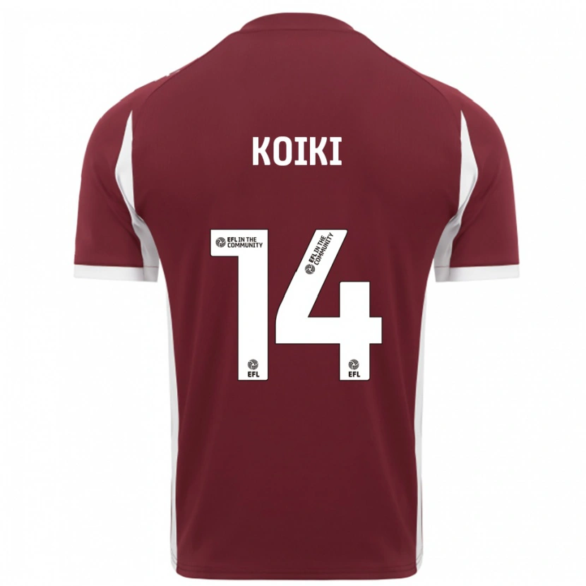 Danxen Femme Maillot Ali Koiki #14 Bordeaux Blanc Tenues Domicile 2025/26 T-Shirt