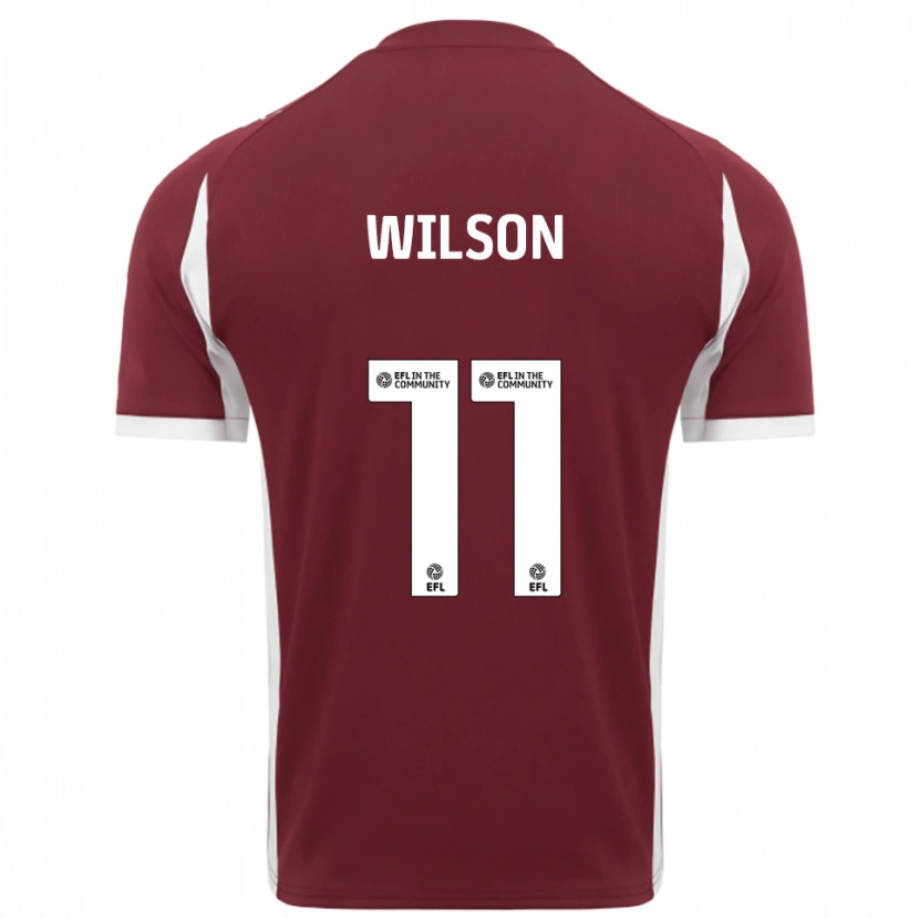 Danxen Femme Maillot James Wilson #11 Bordeaux Blanc Tenues Domicile 2025/26 T-Shirt