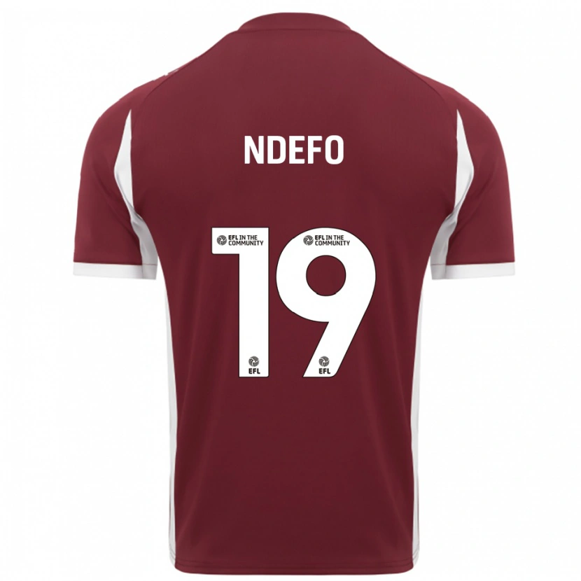 Danxen Femme Maillot Ona Ndefo #19 Bordeaux Blanc Tenues Domicile 2025/26 T-Shirt