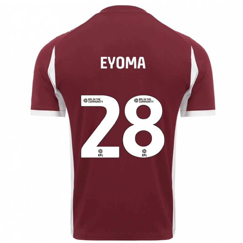 Danxen Femme Maillot Timothy Eyoma #28 Bordeaux Blanc Tenues Domicile 2025/26 T-Shirt