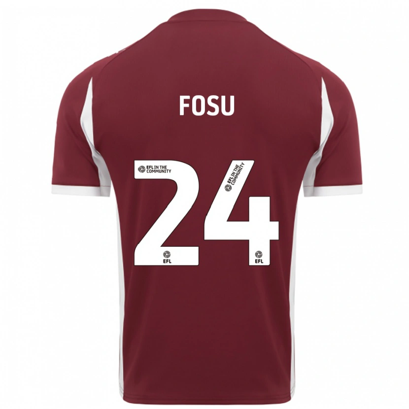 Danxen Femme Maillot Tariqe Fosu #24 Bordeaux Blanc Tenues Domicile 2025/26 T-Shirt