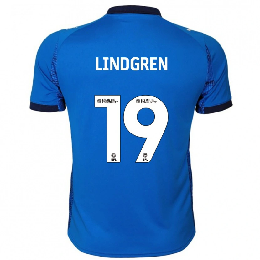 Danxen Femme Maillot Gustav Lindgren #19 Bleu Blanc Tenues Domicile 2025/26 T-Shirt