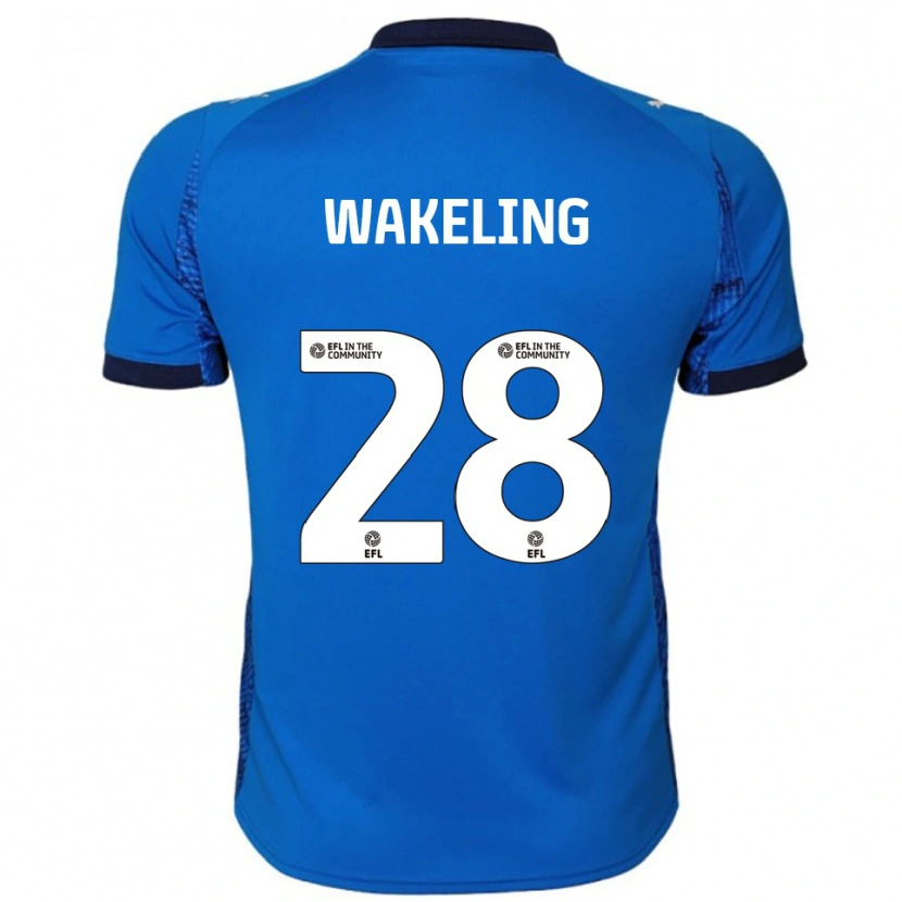 Danxen Femme Maillot Jacob Wakeling #28 Bleu Blanc Tenues Domicile 2025/26 T-Shirt