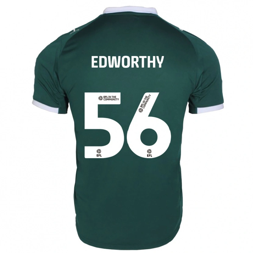 Danxen Femme Maillot Kieran Edworthy #56 Vert Blanc Tenues Domicile 2025/26 T-Shirt