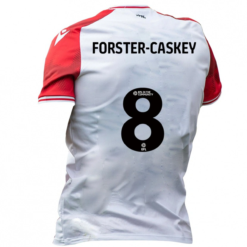Danxen Femme Maillot Jake Forster-Caskey #8 Blanc Rouge Tenues Domicile 2025/26 T-Shirt