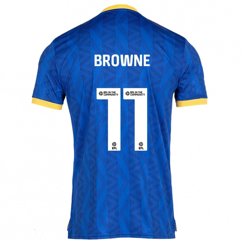 Danxen Femme Maillot Marcus Browne #11 Marine Jaune Tenues Domicile 2025/26 T-Shirt