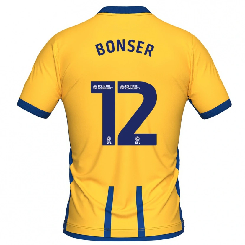 Danxen Femme Maillot Louis Bonser #12 Jaune Bleu Tenues Domicile 2025/26 T-Shirt