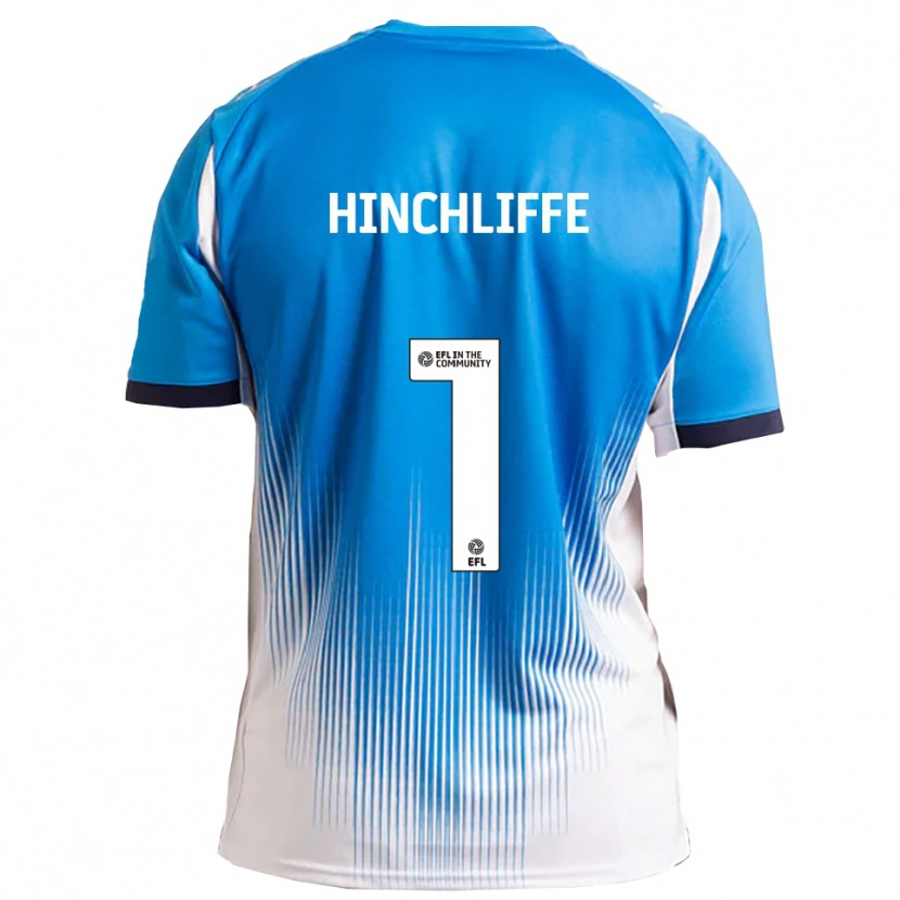 Danxen Femme Maillot Ben Hinchliffe #1 Bleu Blanc Tenues Domicile 2025/26 T-Shirt
