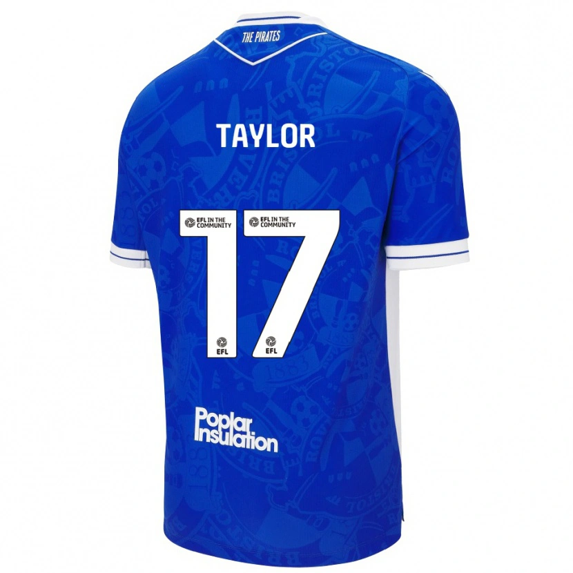Danxen Femme Maillot Connor Taylor #17 Bleu Blanc Tenues Domicile 2025/26 T-Shirt