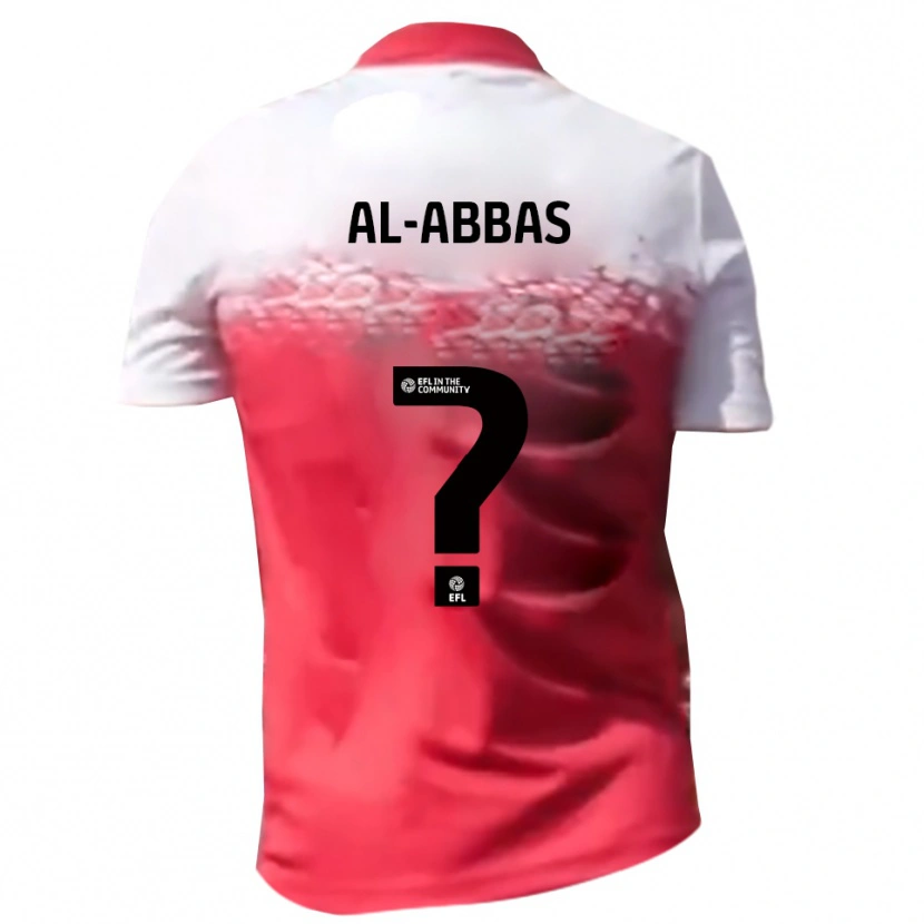 Danxen Femme Maillot Yasin Al-Abbas #0 Blanc Rouge Tenues Domicile 2025/26 T-Shirt