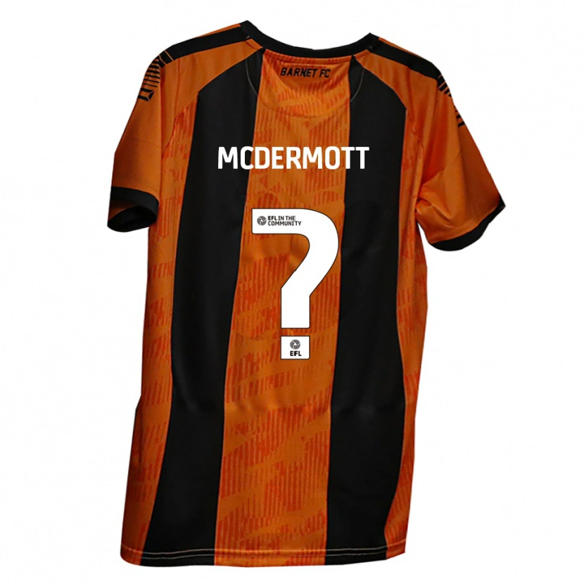 Danxen Femme Maillot Sarah Mcdermott #0 Orange Noir Tenues Domicile 2025/26 T-Shirt