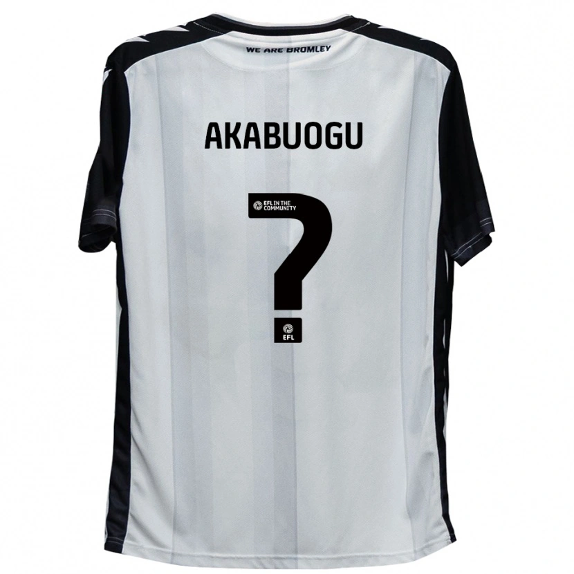 Danxen Femme Maillot Alessio Akabuogu #0 Blanc Noir Tenues Domicile 2025/26 T-Shirt