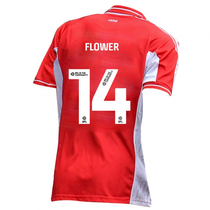 Danxen Femme Maillot Louis Flower #14 Rouge Blanc Tenues Domicile 2025/26 T-Shirt