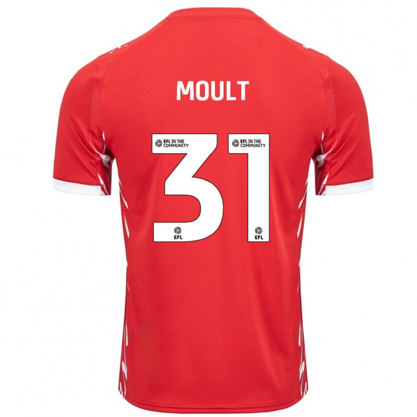 Danxen Femme Maillot Louis Moult #31 Rouge Blanc Tenues Domicile 2025/26 T-Shirt
