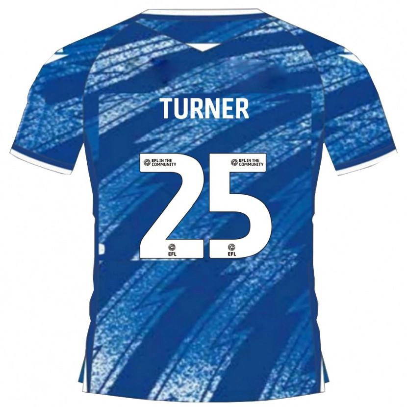 Danxen Femme Maillot Jake Turner #25 Bleu Blanc Tenues Domicile 2025/26 T-Shirt