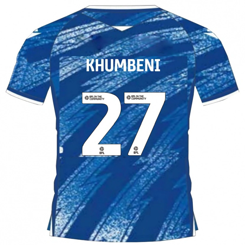 Danxen Femme Maillot Nelson Khumbeni #27 Bleu Blanc Tenues Domicile 2025/26 T-Shirt