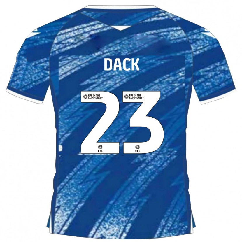 Danxen Femme Maillot Bradley Dack #23 Bleu Blanc Tenues Domicile 2025/26 T-Shirt