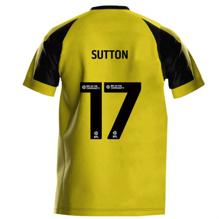 Danxen Femme Maillot Levi Sutton #17 Jaune Gris Tenues Domicile 2025/26 T-Shirt