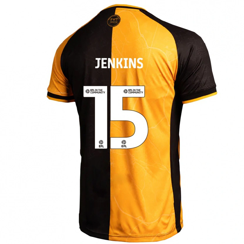 Danxen Femme Maillot Lee Jenkins #15 Jaune Noir Tenues Domicile 2025/26 T-Shirt