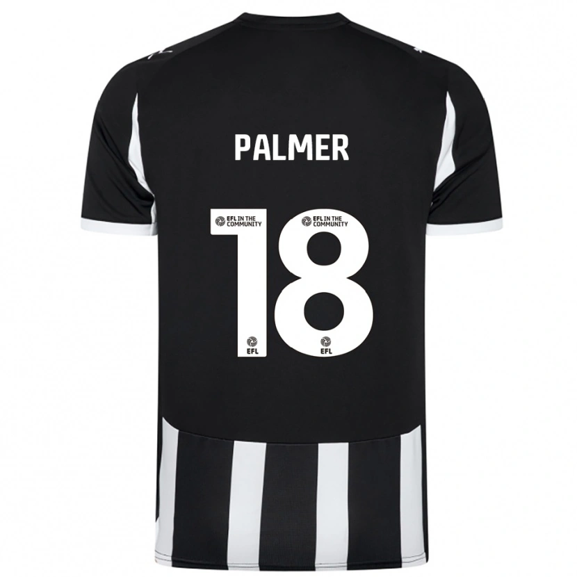 Danxen Femme Maillot Matt Palmer #18 Noir Blanc Tenues Domicile 2025/26 T-Shirt