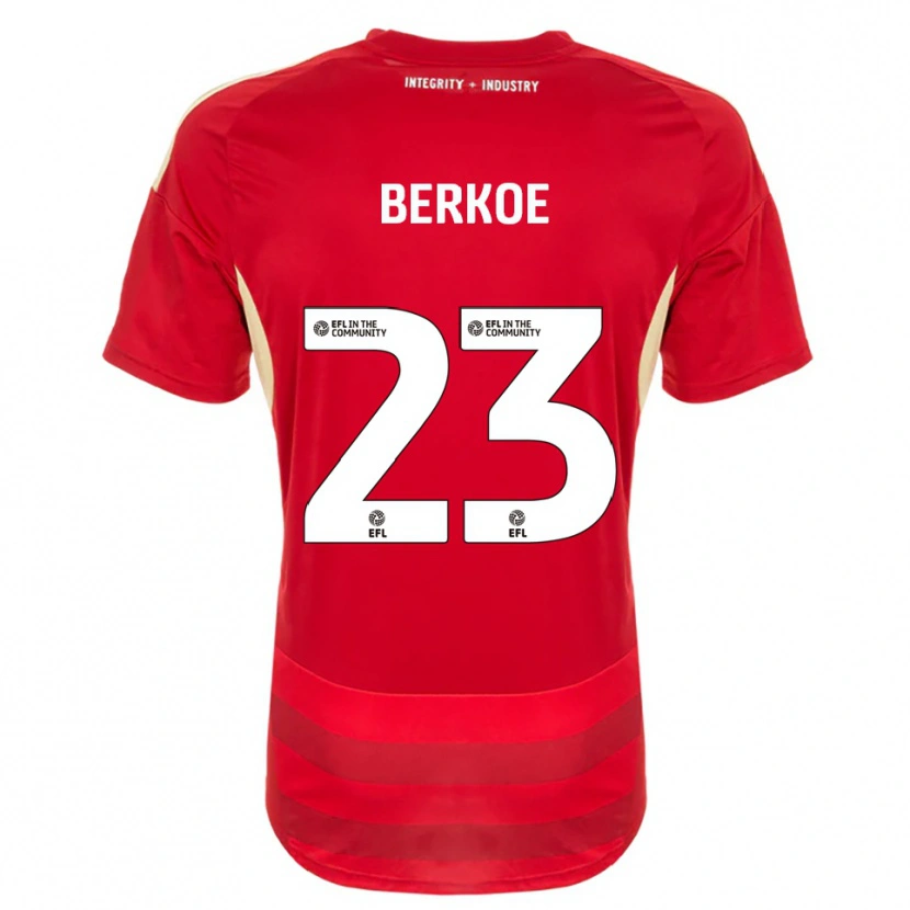 Danxen Femme Maillot Kevin Berkoe #23 Rouge Blanc Tenues Domicile 2025/26 T-Shirt