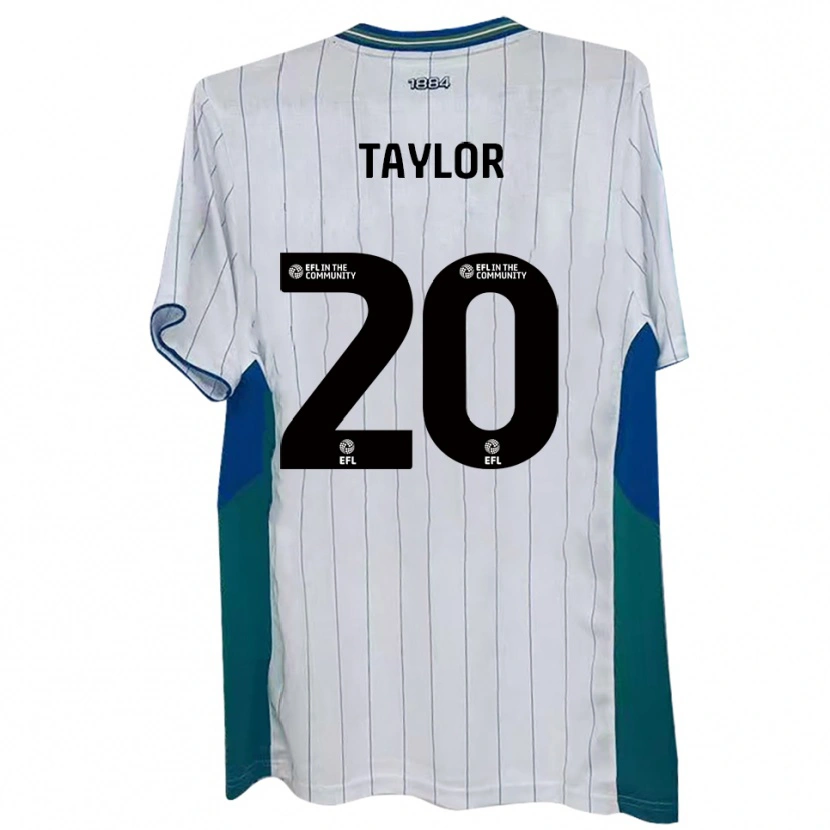 Danxen Femme Maillot Sam Taylor #20 Blanc Vert Bleu Tenues Domicile 2025/26 T-Shirt