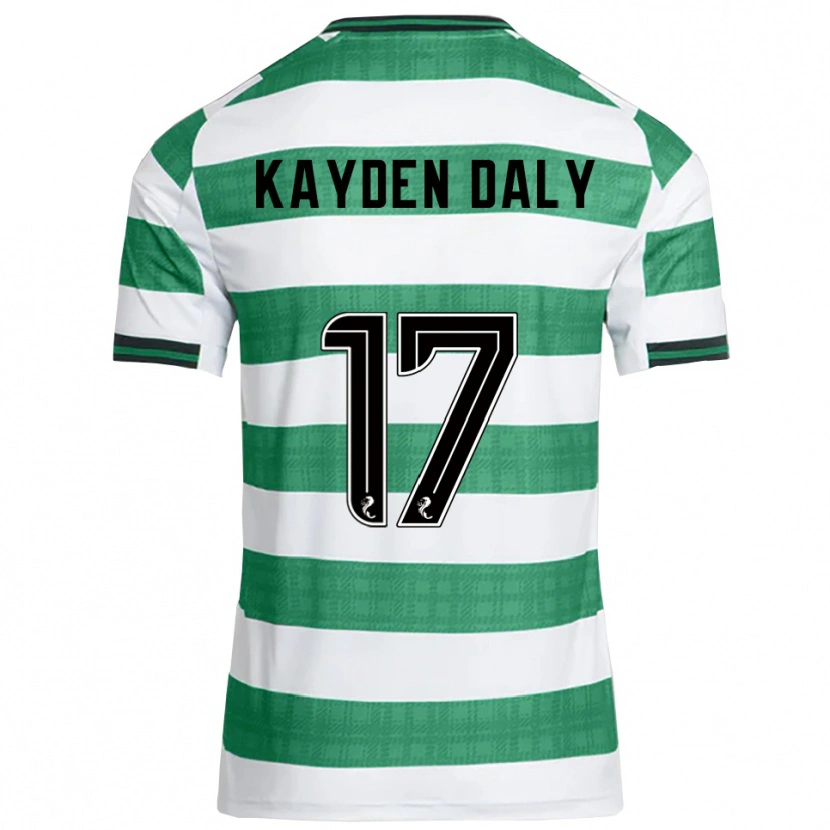 Danxen Femme Maillot Kayden Daly #17 Vert Blanc Tenues Domicile 2025/26 T-Shirt
